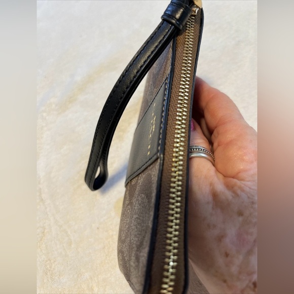 Coach Leather Corner Zip Wristlet - Picture 7 of 12